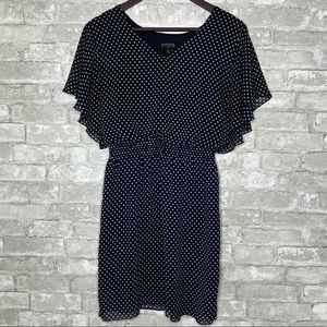 Enfocus Studio Black and White Polka Dot Midi Dress